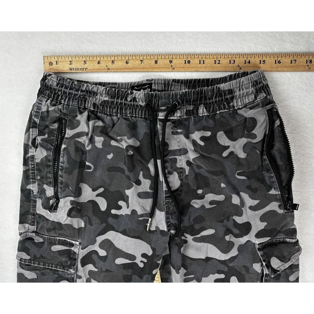 Death Row Snoop Dogg Cargo Pants Camo Gray Size M Joggers Streetwear